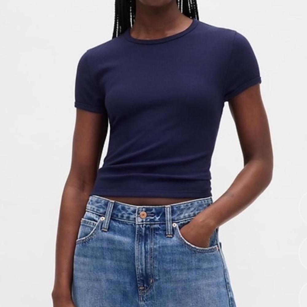 GAP Navy Short Sleeve baby tee